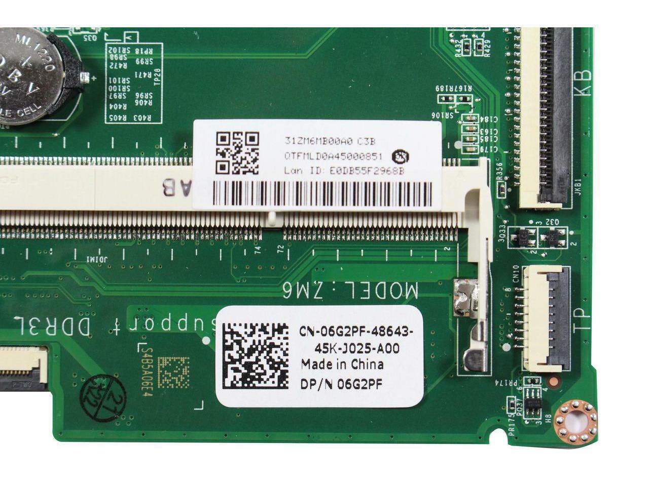 Dell Inspiron 11 3138 Motherboard w Intel N2830 CPU 6G2PF 3000 Series Laptop