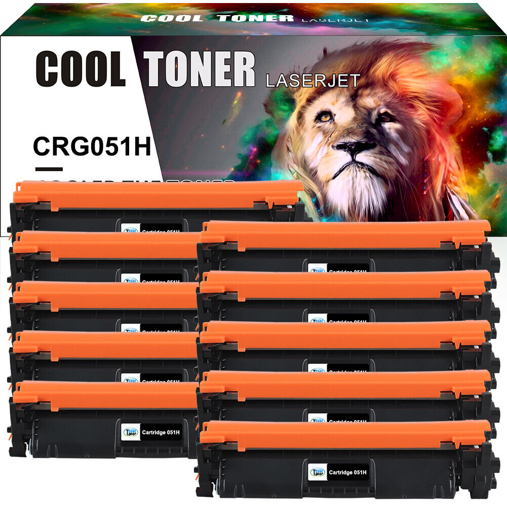 10PK CRG-051H Toner Cartridge for Canon 051H ImageCLASS LBP162dw MF264dw MF267dw