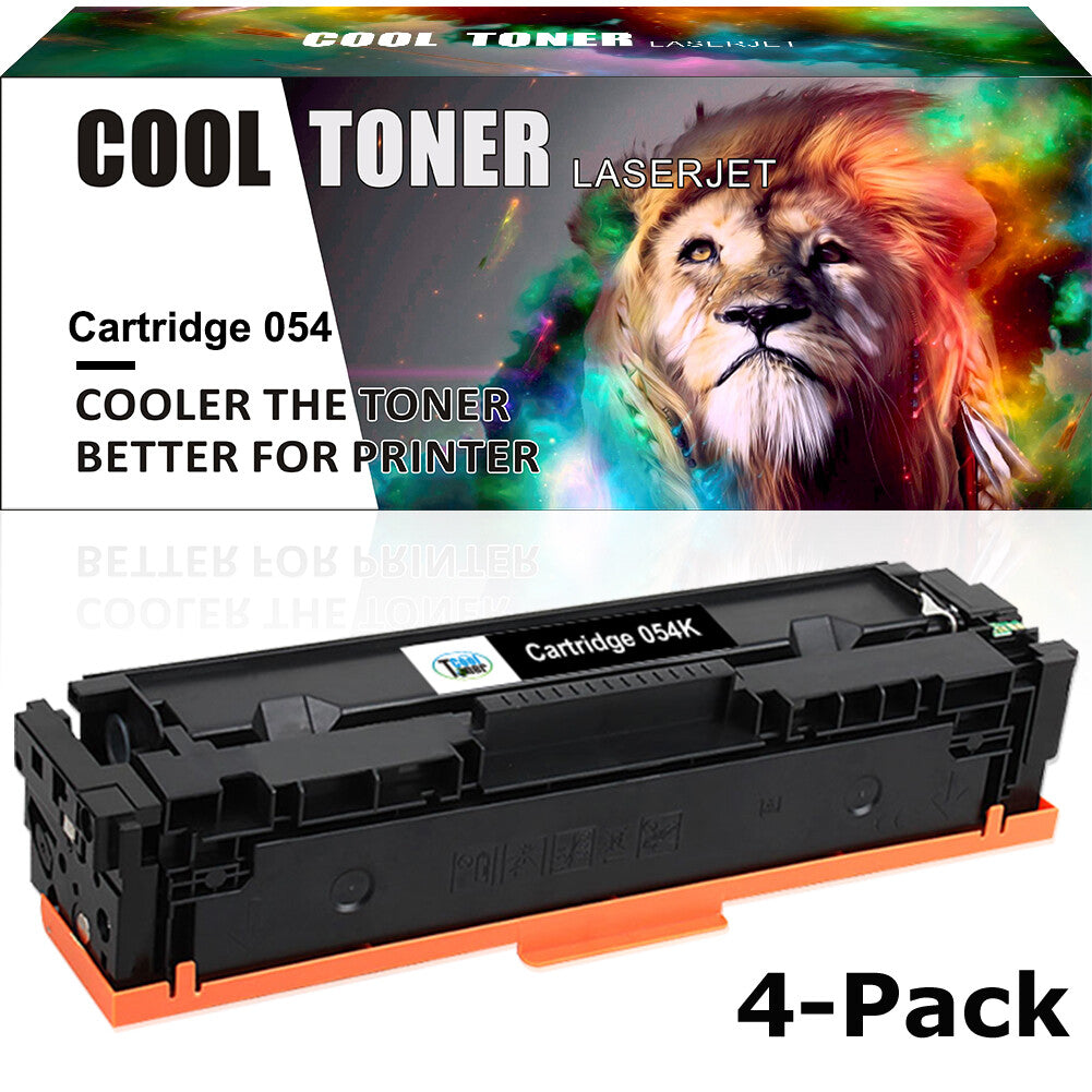 4 Pack CRG 054 Toner Cartridge for Canon 054 Black Imageclass MF642cdw Printer
