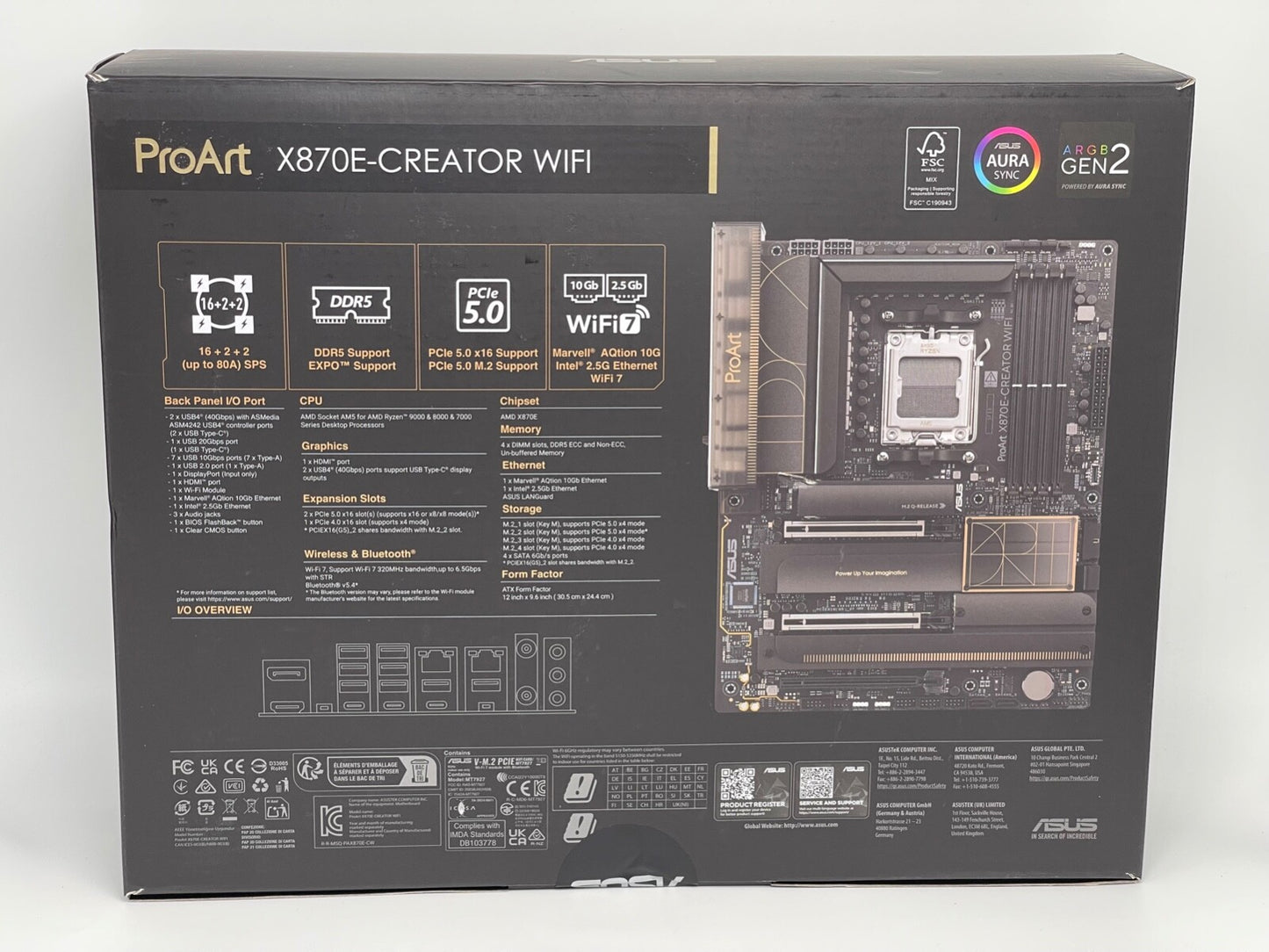 ASUS ProArt X870E-CREATOR WIFI Socket AM5 DDR5 ATX Motherboard