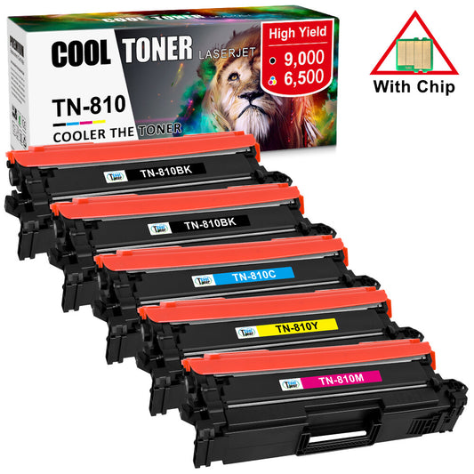 5PK TN-810 Compatible with Brother TN810 Toner L9410CDN L9630CDN Toner Cartridge