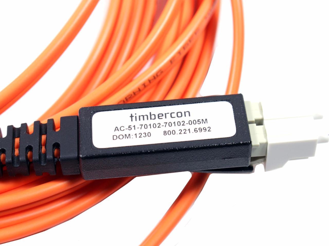 Lot of 5LC-LC Duplex Multimode Fiber Optical Jumper Patch Cable 5M J7D3T