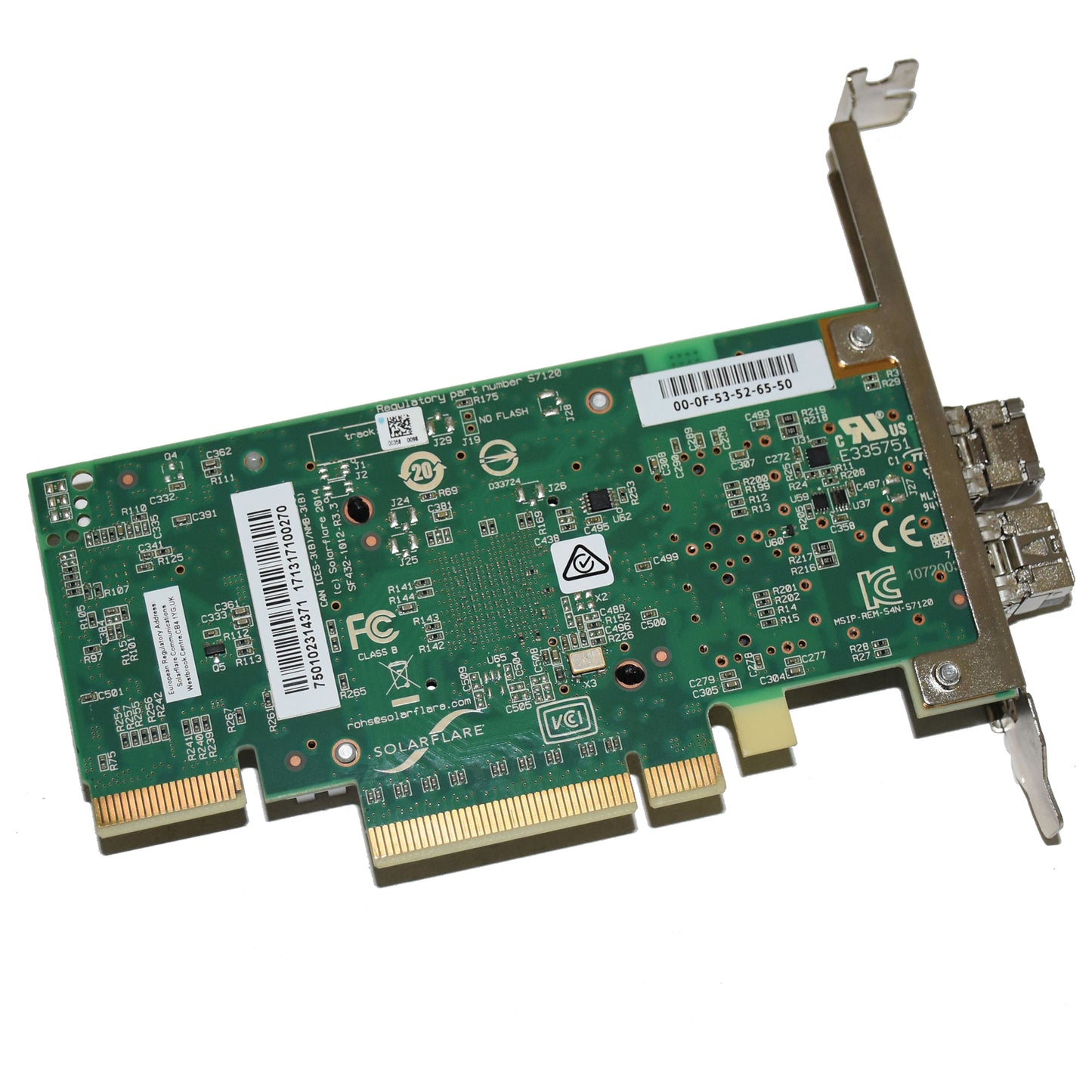 SolarFlare SFN7322F 10GbE Dual Port SFP+ PCIe 3.0 Network Adapter High Profile
