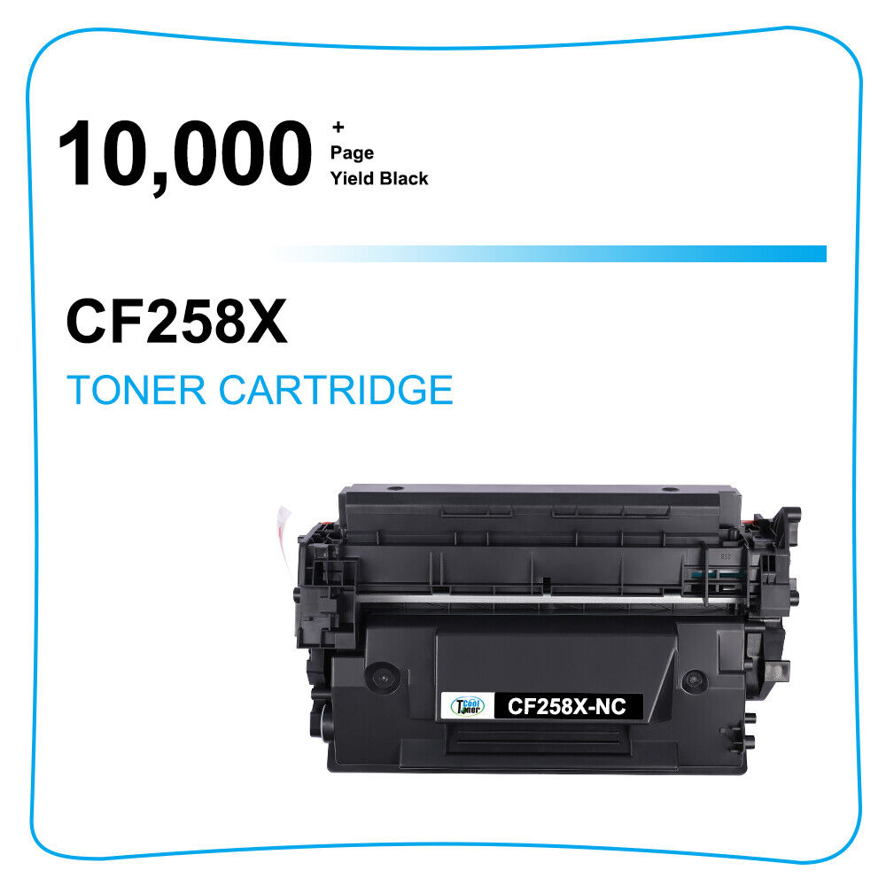 2PK CF258X Toner Compatible with HP 58X LaserJet Pro M404 M404dw M428fdw No Chip