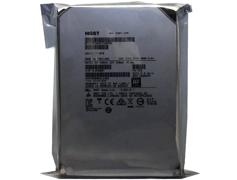 HGST Ultrastar HUH728080ALE601 8TB 7200RPM SATA 6Gb/s 3.5" Enterprise Hard Drive