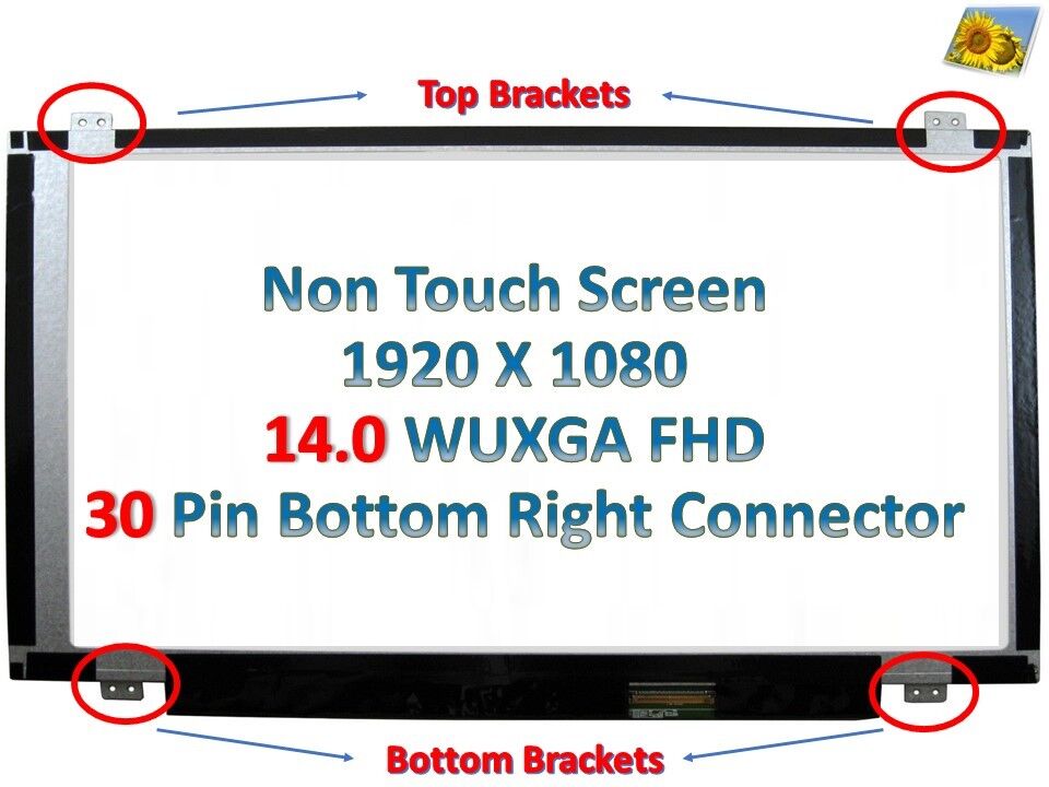 Lenovo FRU 01LW085 PN SD10P21268 LCD Screen Matte FHD 1920x1080 Display 14 inch