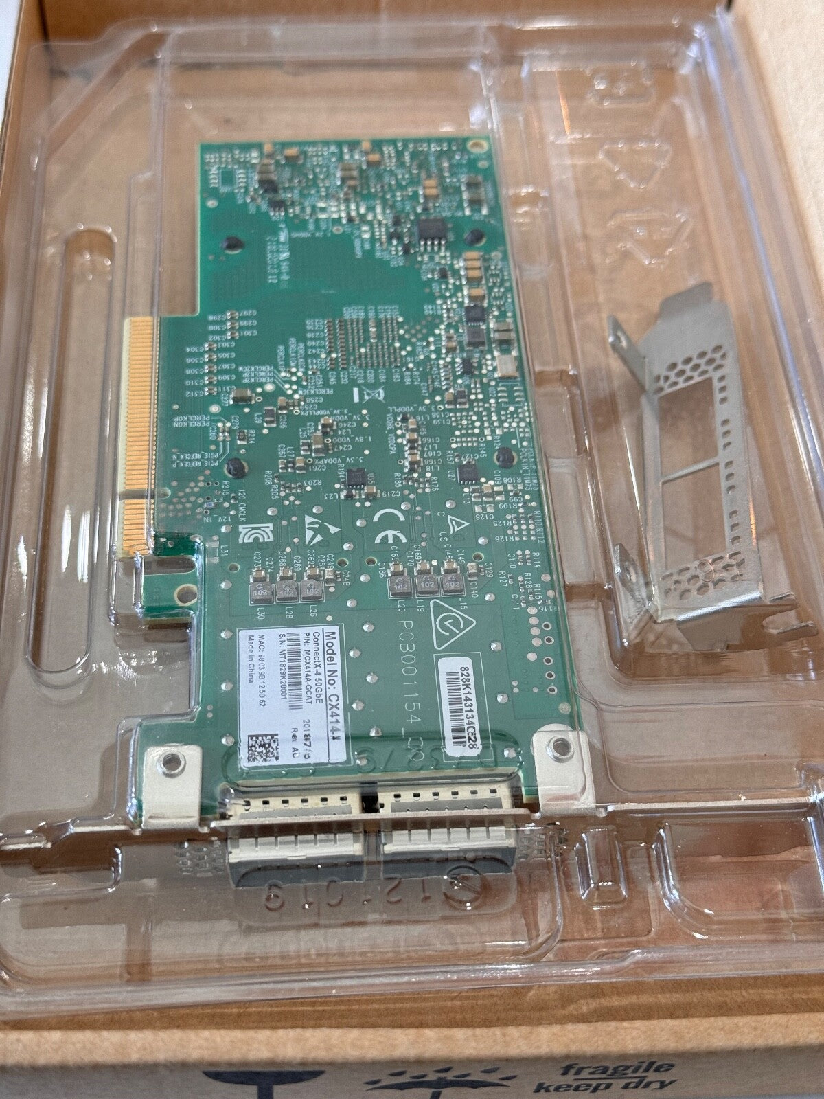MELLANOX MCX414A-GCAT ConnectX-4 CX414A EN 2 port QSFP28 50GbE Network HBA