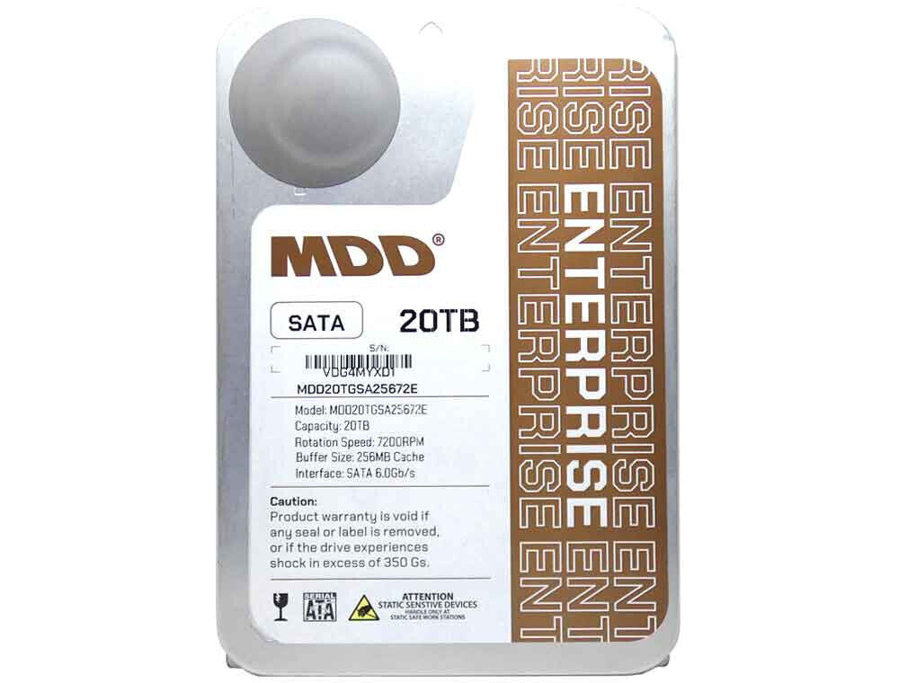 MDD 20TB 7200RPM 256MB Cache SATA 6.0Gb/s 3.5" Internal Enterprise Hard Drive