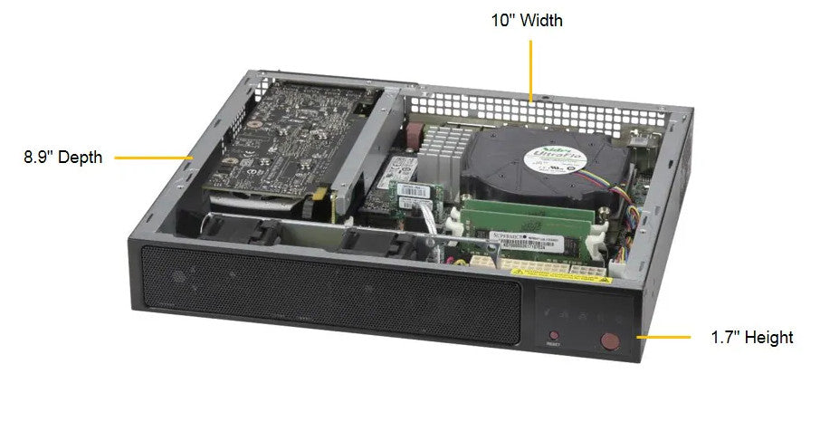 Supermicro SYS-E300-12C 1U Server (Comet Lake, X12SCV-LVDS + 180W power adaptor)