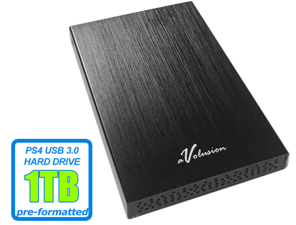 Avolusion 1TB USB 3.0 (PS4 Pre-Formatted) External PS4 Hard Drive (Slim & Pro)