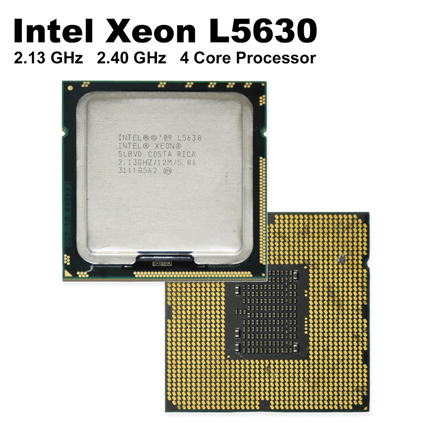 Lot of 10 Intel Xeon L5630 2.13GHz 4-Core CPUs SLBVD 12MB Cache LGA1366 Server