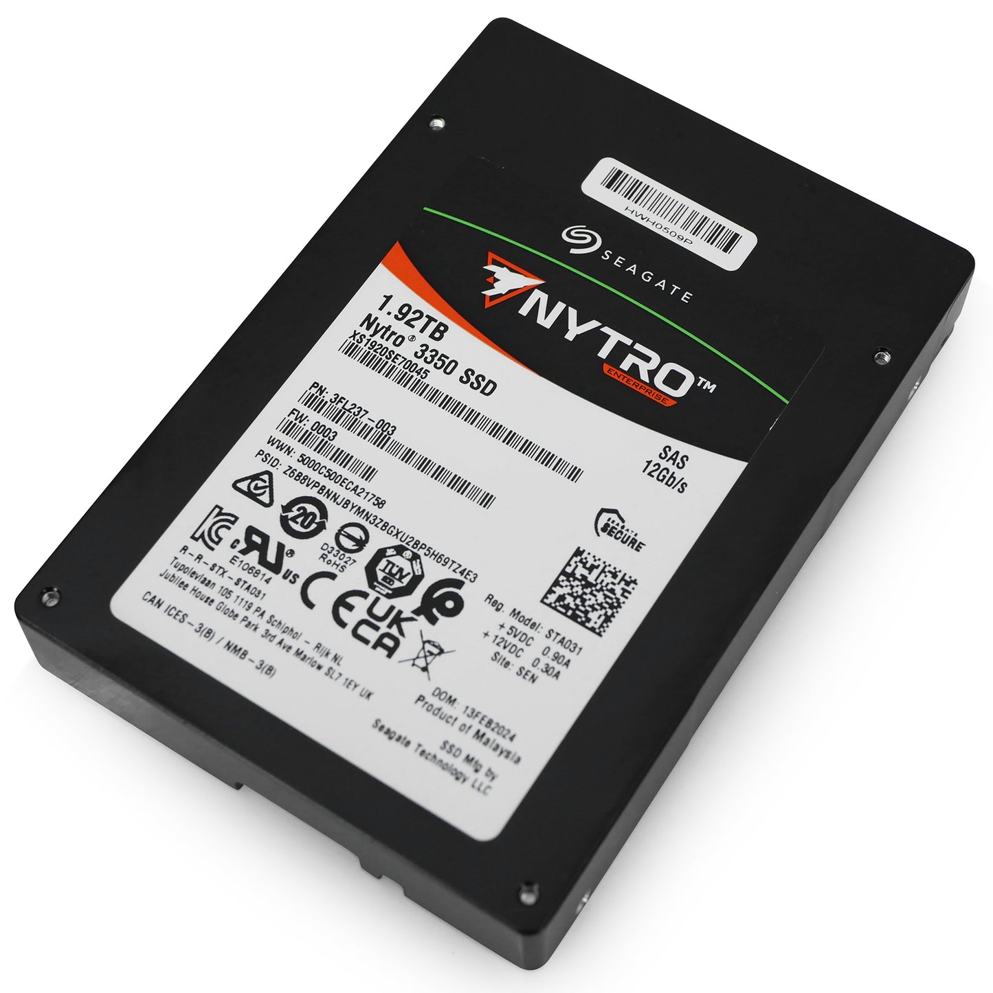 Seagate Nytro 3350 XS1920SE70045 1.92TB ~2TB 1 DWPD SAS 12Gb/s 3D TLC 2.5in SSD (NOT FOR HOME PC)