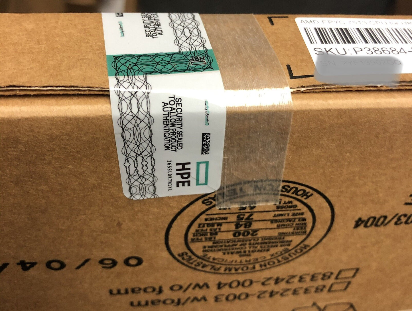 HPE AMD EPYC Milan 7513 CPU Processor 32 Core 2.6GHz 200W PCI-e 4.0 128MB L3