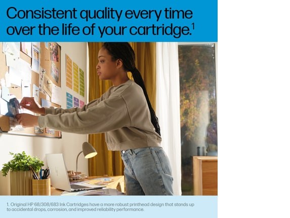 HP 68 2-Pack Black/Tri-color Original Ink Cartridge Combo, 6L6S2TN