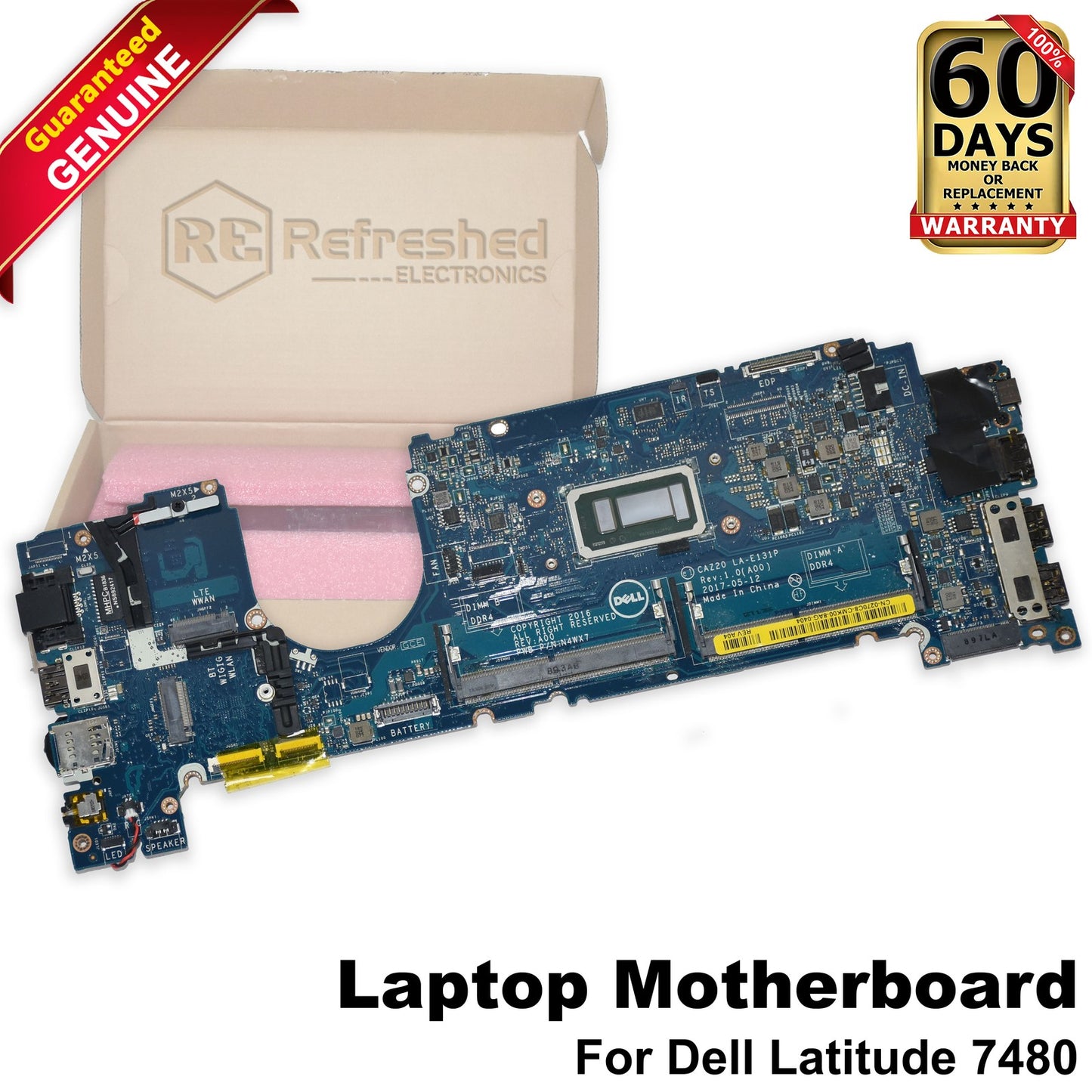 Genuine Dell Latitude 7480 Motherboard i7-6650U 2.2GHz DDR4 LA-E131P 270C8