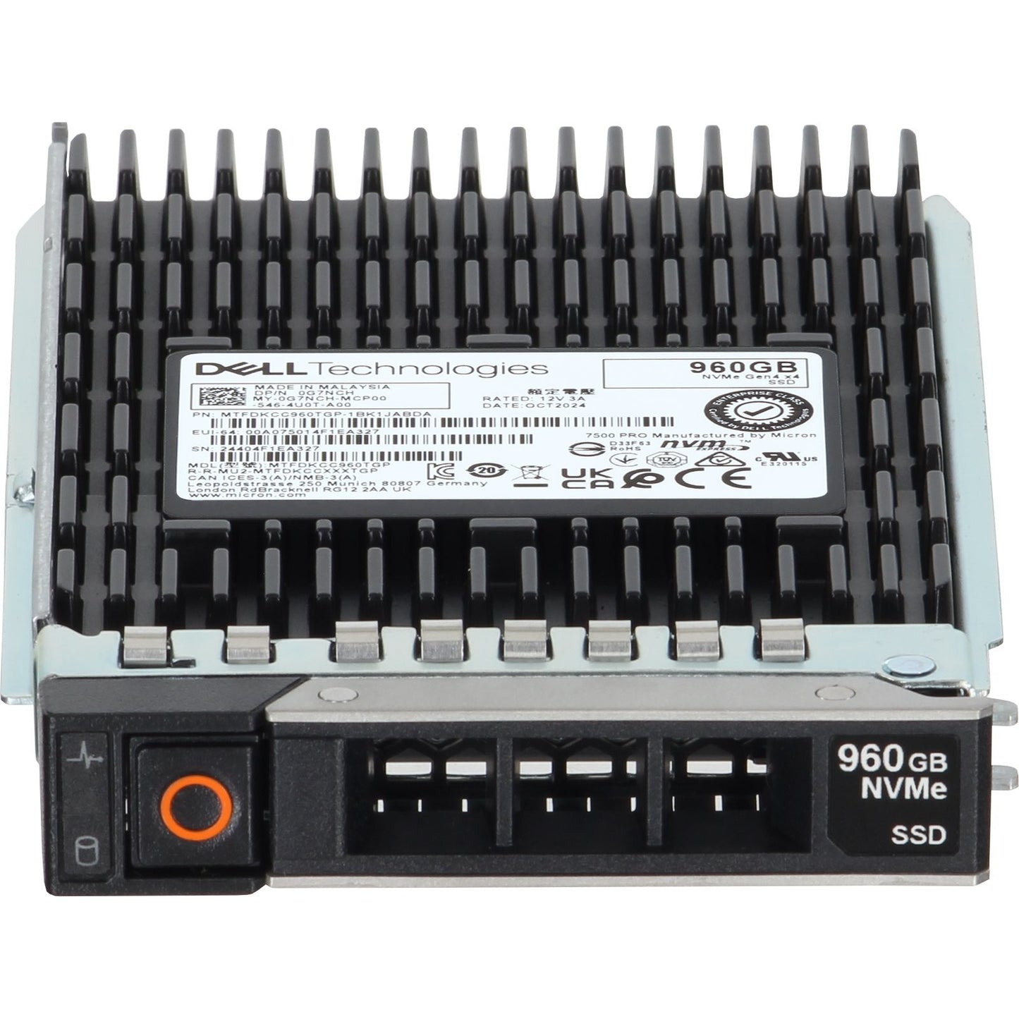 Dell 960GB PCIe Gen4 NVMe RI TLC 2.5 SSD 7500 PRO (G7NCH)