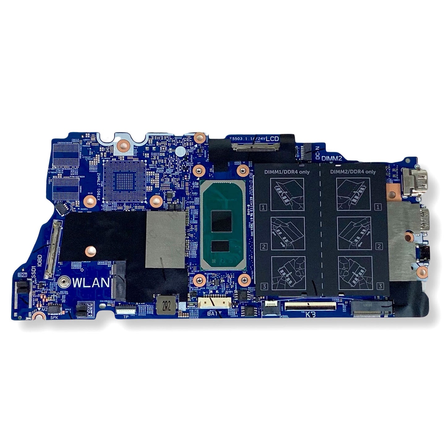 Dell Inspiron 7500 2-in-1 Silver Motherboard i5-1035G1 1.0GHz Quad-Core GVCY9