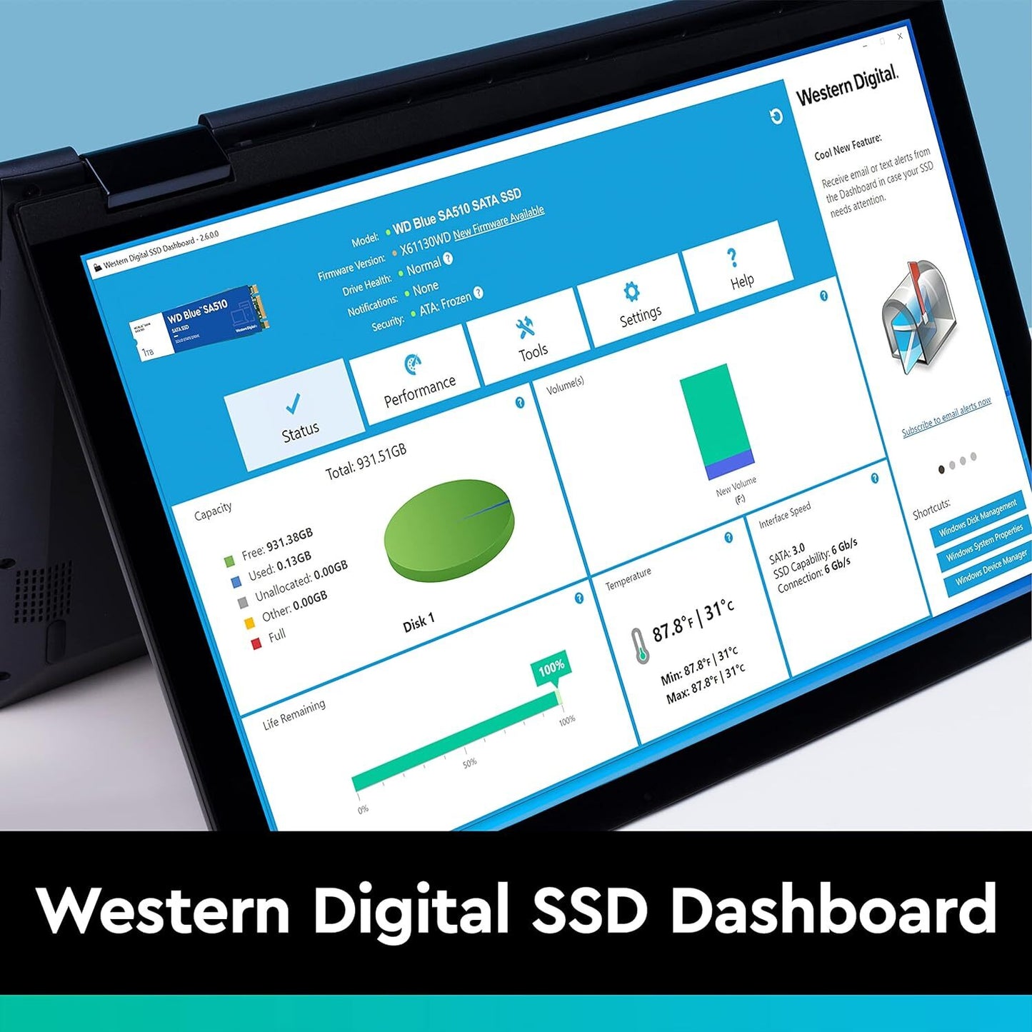 Western Digital 1TB WD Blue SA510 SATA Internal Solid State Drive SSD