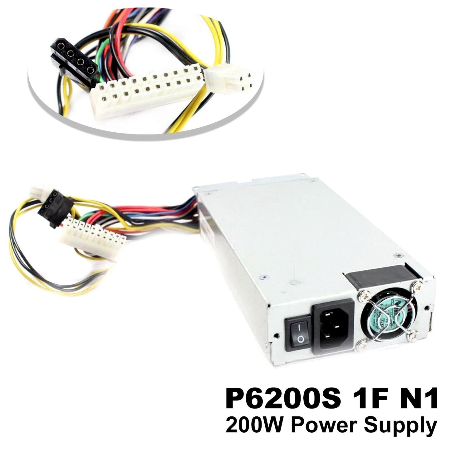 Genuine Top Microsystems 200W 12V 1Fan ATX Power Supply P6200S 1F ND 105-1037-00