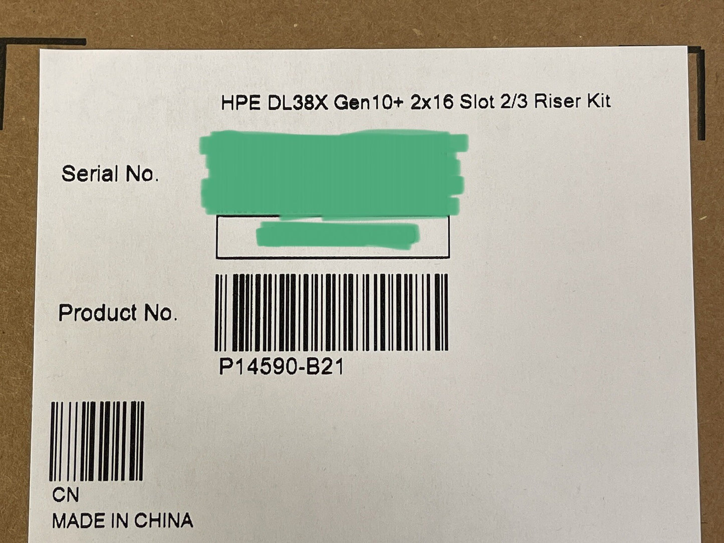 HPE DL38X DL380 DL385 Gen10 Plus and V2 2x16 Slot 2/3 PCI-e 4.0 Riser Kit GPU