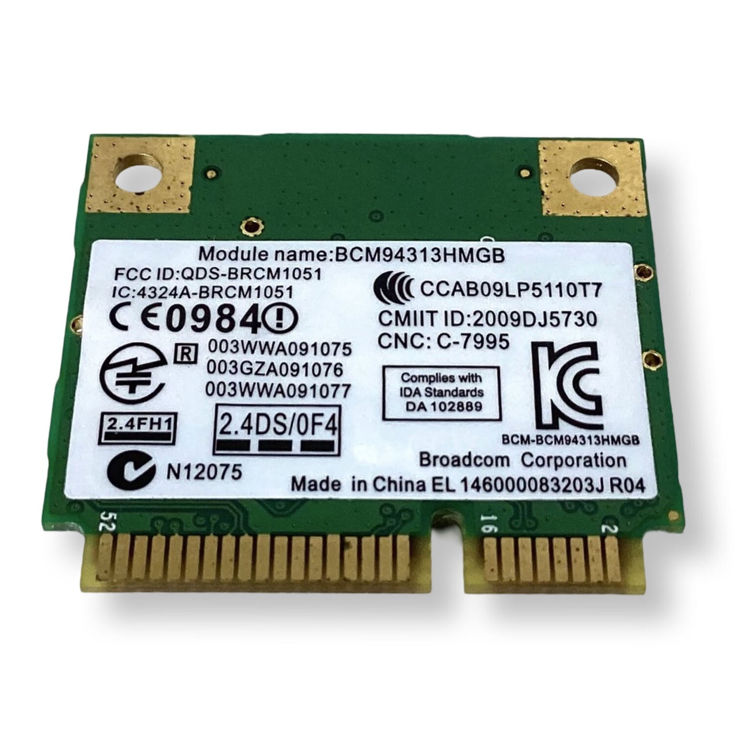 Lot x 10 Dell OEM Vostro 1450 DW1504 Wireless Mini PCI-Express WiFi Card 2CG78