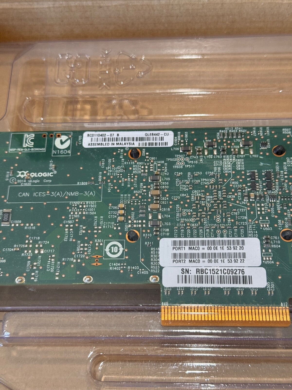 QLogic FastLinQ 8400 Series QLE8442-CU Network Adapter BC0110402-07