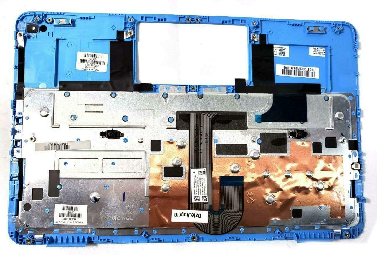 HP Laptop Palmrest Cover w/ Keyboard Assembly Chromebook 11 G5 EE Nsk-xe0sq Blue