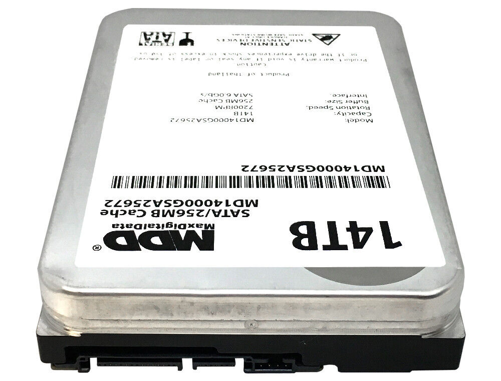 MaxDigitalData (MD14000GSA25672) 14TB 7200RPM 3.5" 128MB Internal Hard Drive