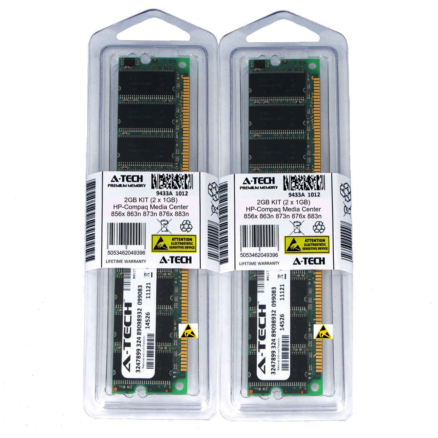2GB KIT 2 x 1GB HP Compaq Media Center 856x 863n 873n 876x 883n Ram Memory