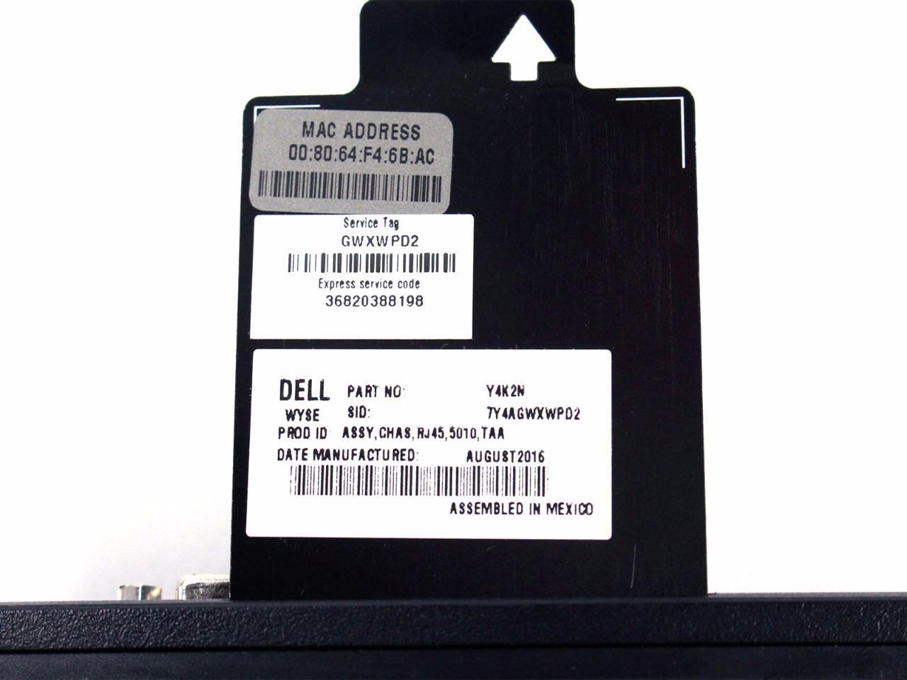 Dell Wyse 5010 Dx0D 2GB RAM 1.4 Ghz Dual-core Ethernet RJ-45 Y4K2N+Device Only