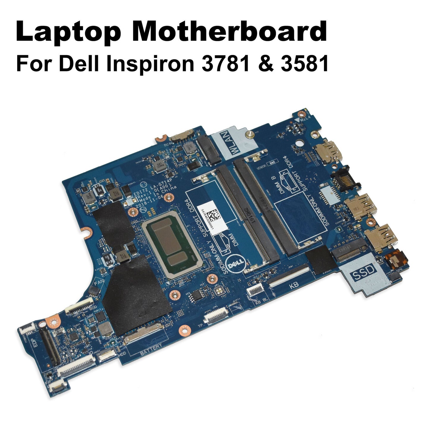 Dell Inspiron 3781 3581 i3-7020U 2.3GHz Dual Core Motherboard LA-G714P M5KN5