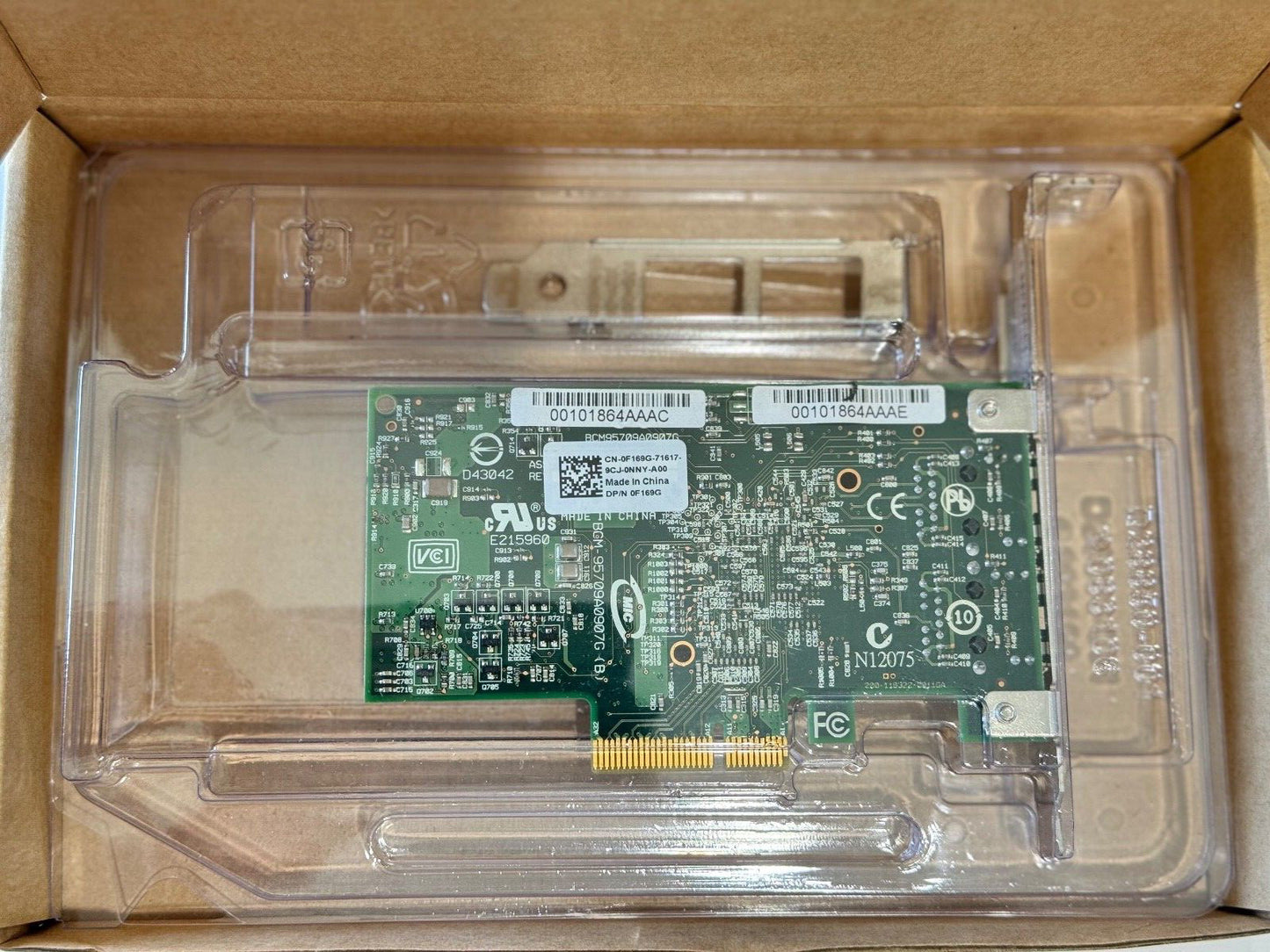 DELL Broadcom BCM5709CC0KPBG 0F169G PCI Express Dual Port Gigabit Ethernet Card