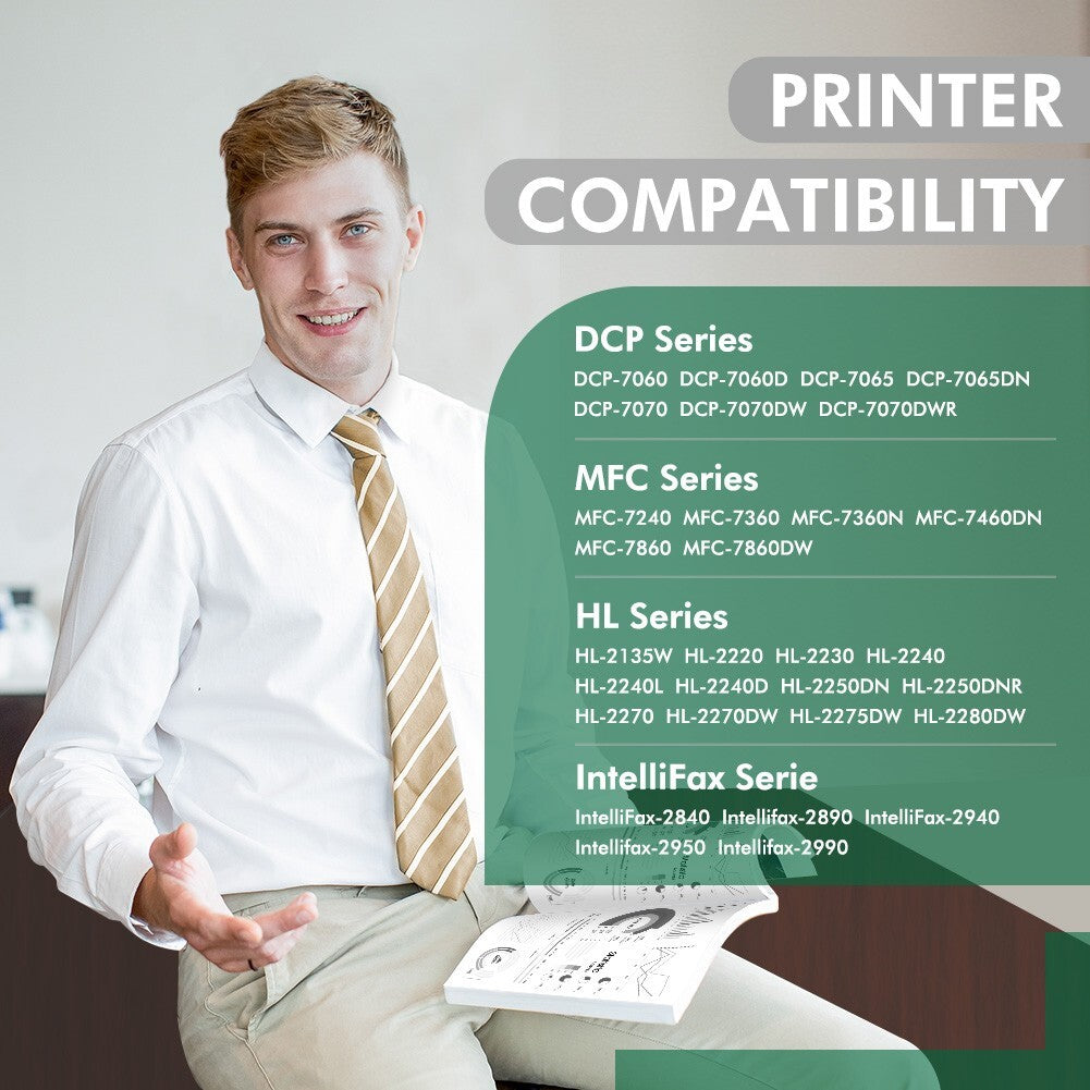 4x Compatible for Brother TN450 Toner TN-450 HL-2270DW HL-2240 MFC-7360N HL-2220
