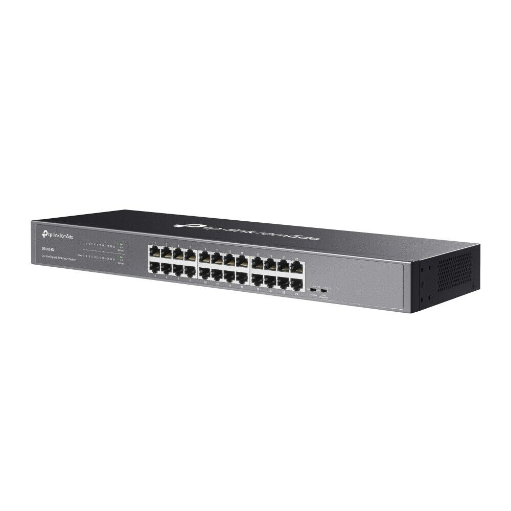 TP-Link DS1024G | Omada 24-Port 1000Mbps Gigabit Unmanaged Rack-Mount Switch