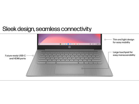 HP Chromebook Laptop Computer 14" HD Intel Celeron 4 GB memory;64 GB eMMC