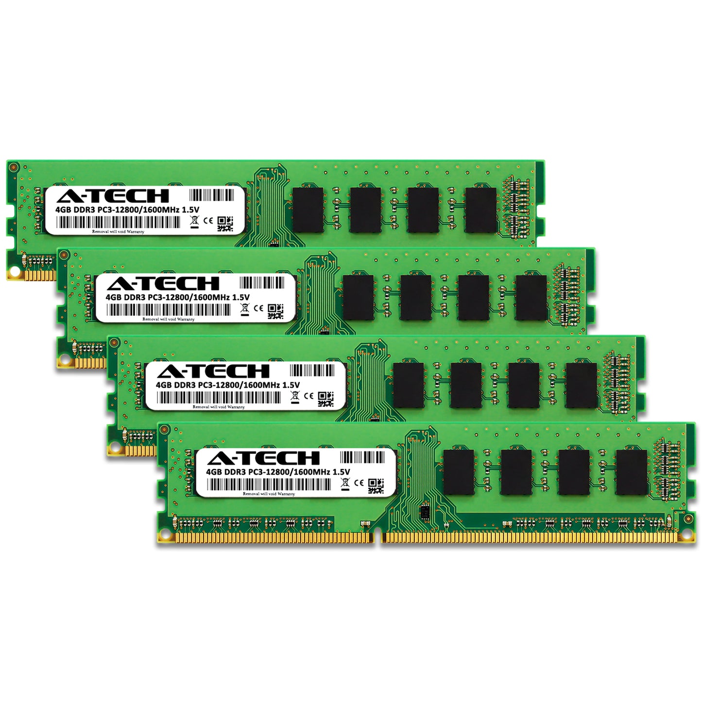 16GB Kit 4x 4GB DDR3-1600 DIMM Corsair CML16GX3M4X1600C7 Equivalent Memory RAM