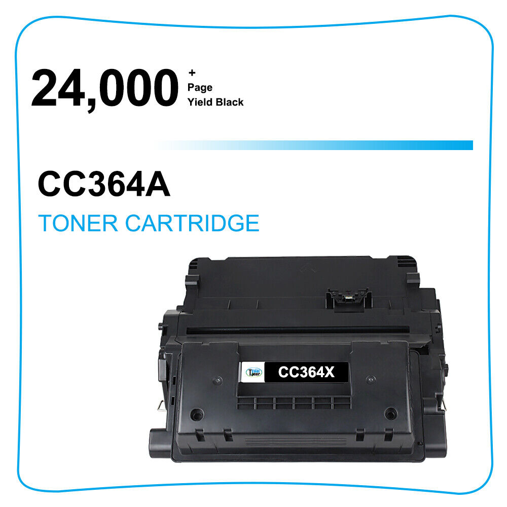 4PK CC364X 64X Toner Cartridge Compatible with HP LaserJet P4015n P4515n P4015x