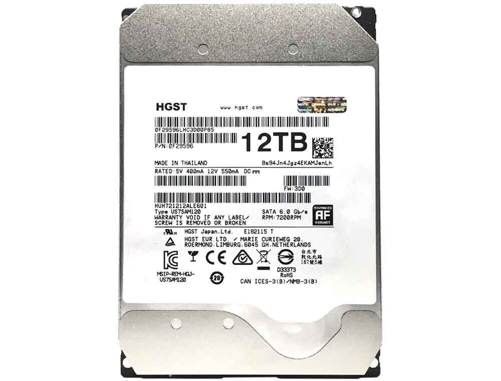 HGST Ultrastar DC HC520 12TB SATA 6Gb 256MB 3.5" Enterprise HDD- HUH721212ALE601