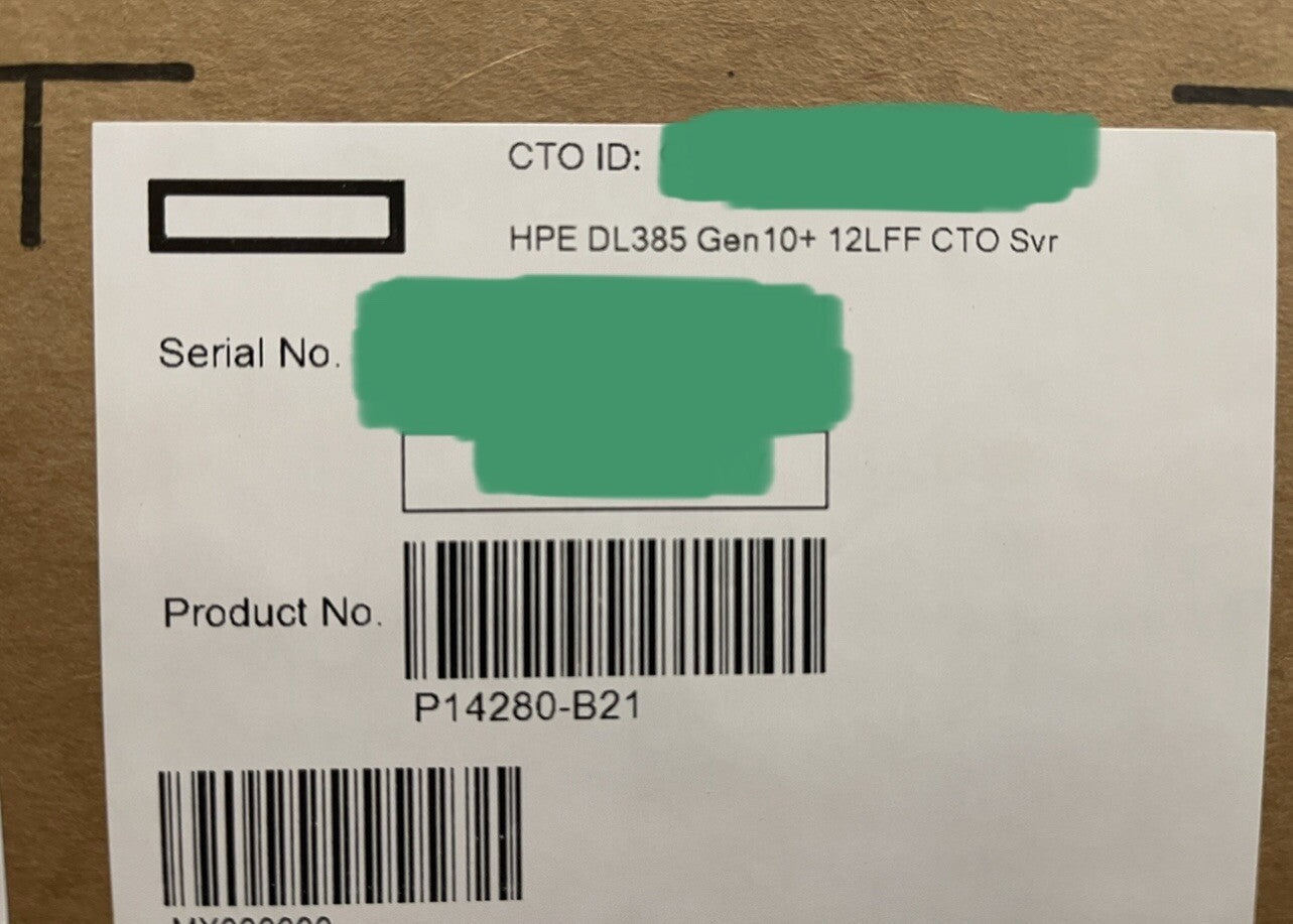 HPE DL385 Gen10+Plus 12x LFF Two AMD EPYC 7272 64GB 2x 1600W 10GbE 25GbE P816i-a