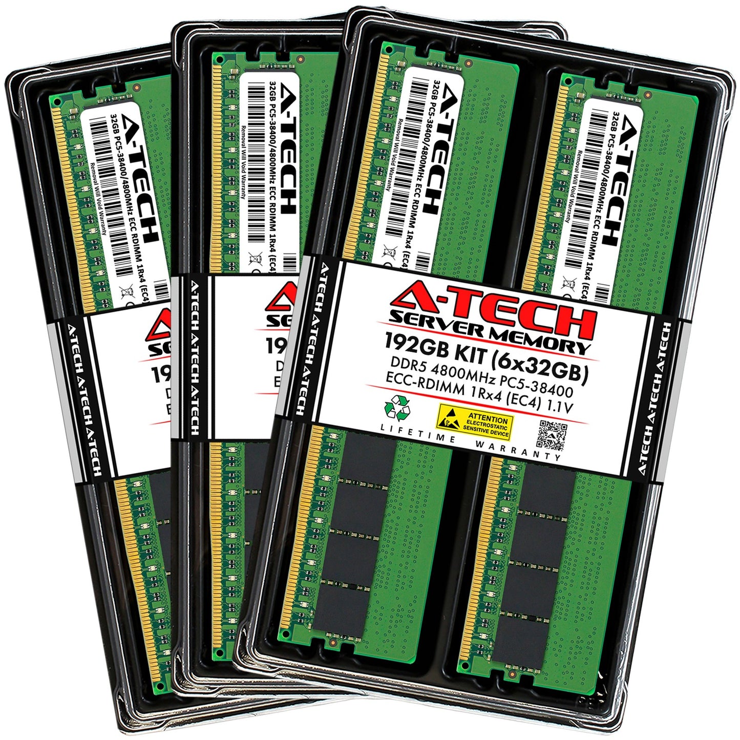 192GB 6x32GB PC5-4800 EC4 RDIMM Supermicro 1015SV-WTNRT 2015SV-WTNRT Memory RAM