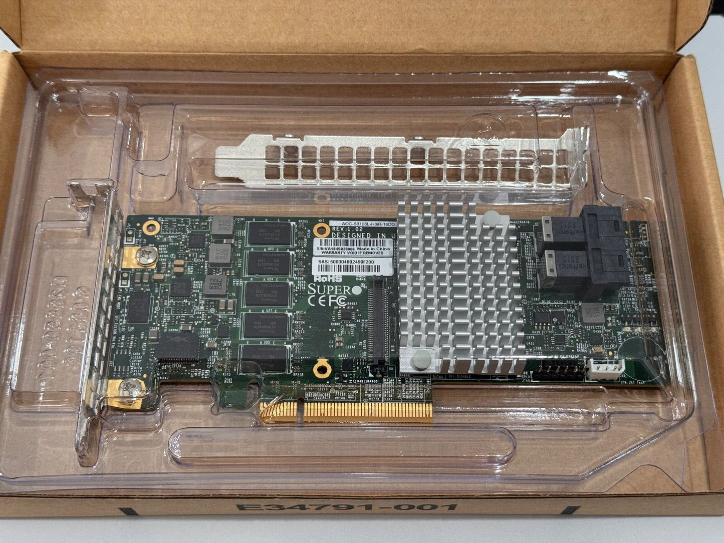 AOC-S3108L-H8iR-16DD Supermicro 12Gb/s Eight-Port SAS Internal RAID Adapter (NOT FOR HOME PC)