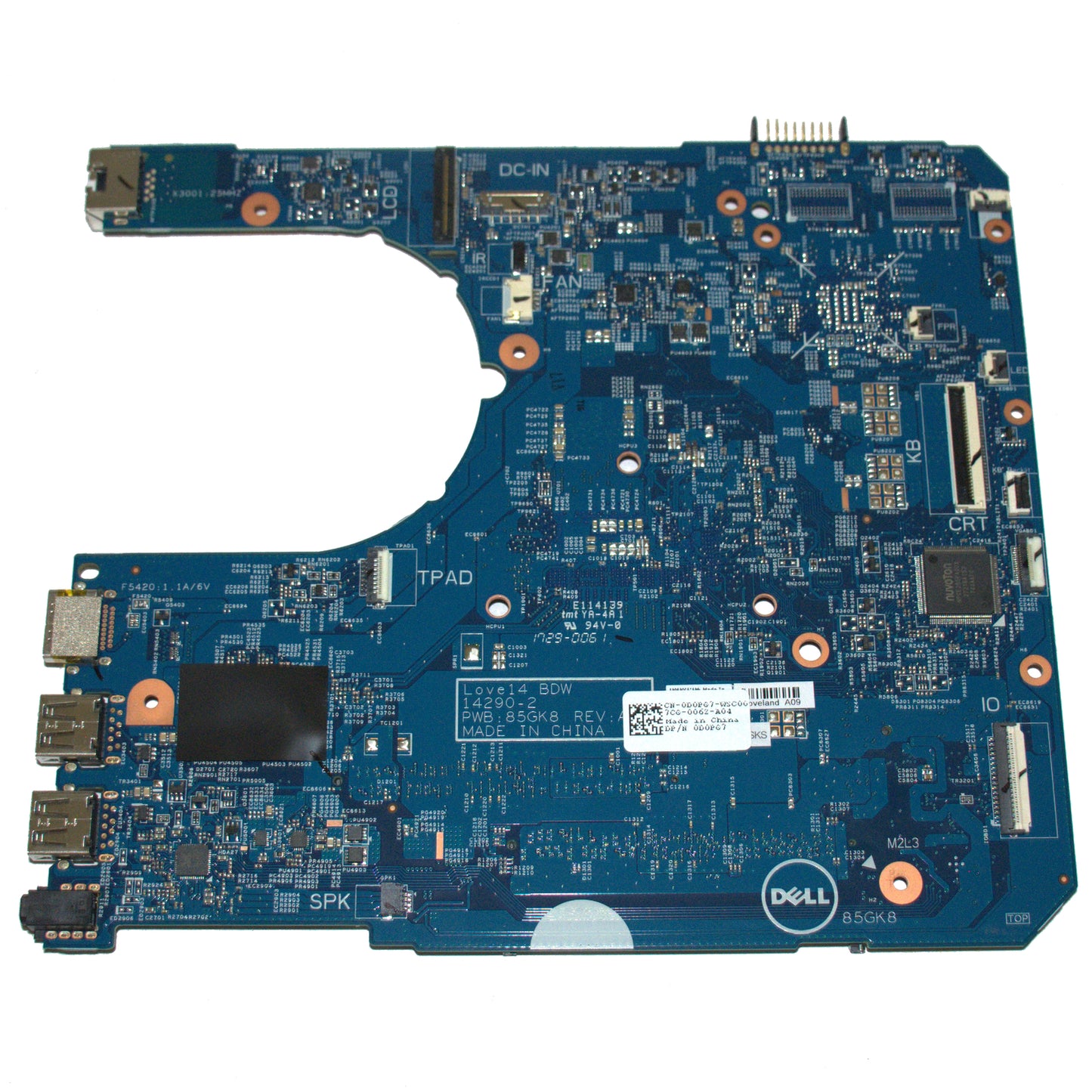 Dell Latitude 3460 3560 Core i5-5200U Dual-Core 2.2GHz DDR3L Motherboard D0PG7