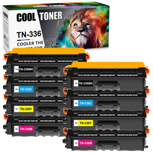 8-PACK TN336 Toner Color Set CKMY For Brother HL-L8250CDN L8350CDW MFC-L8850CDW