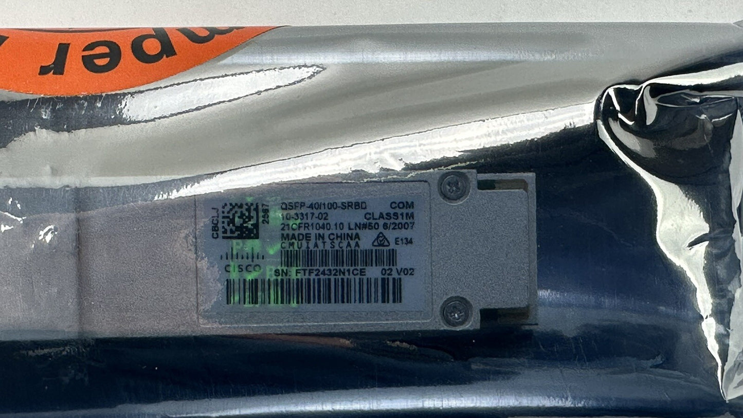 Cisco QSFP-40/100-SRBD 100GbE 40GbE LC Transceiver with Hologram QSFP SR-BiDi