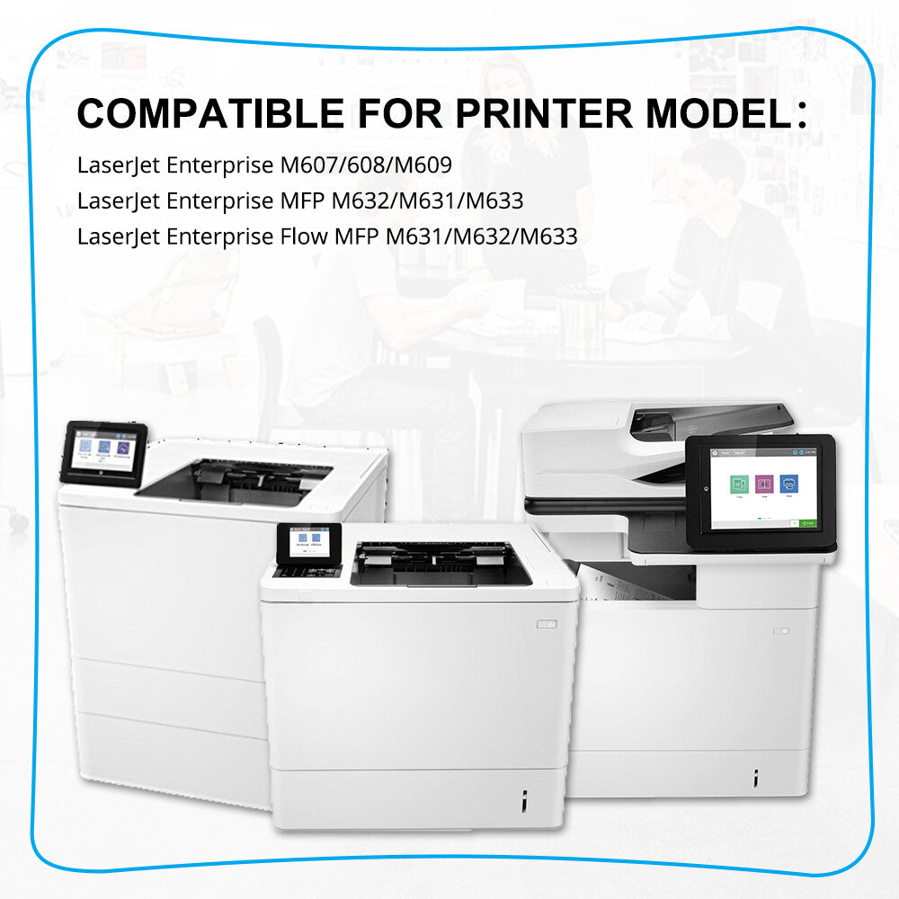 5PK CF237A Toner Compatible With HP 37A LaserJet Enterprise M607dn M608dn M608n