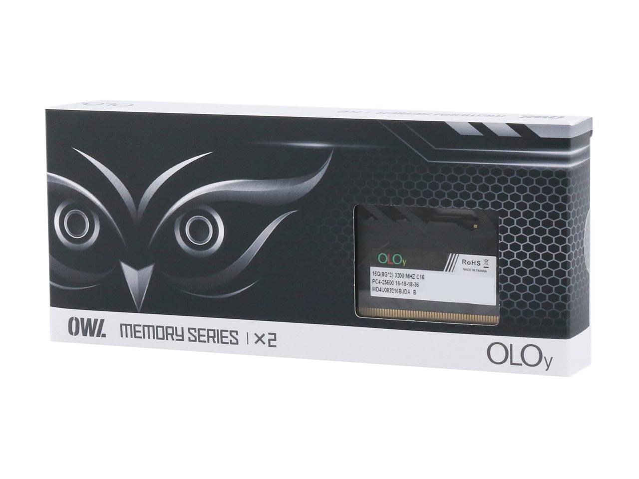 OLOy 16GB (2 x 8GB) DDR4 3200 (PC4 25600) Desktop Memory Model MD4U083216BJDA