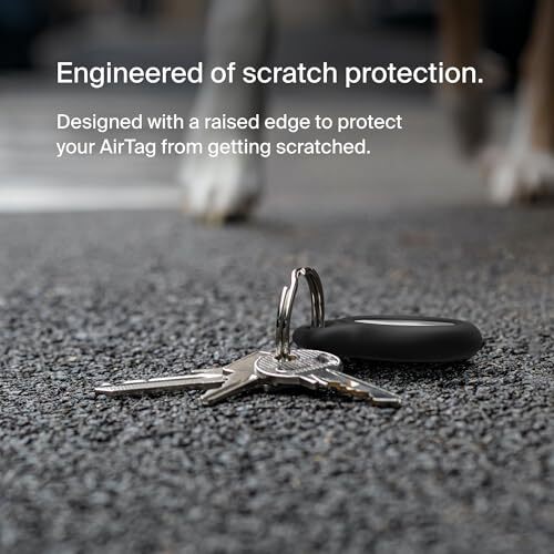 Belkin Apple AirTag Secure Holder with Key Ring - Durable, Scratch-Resistant Cas