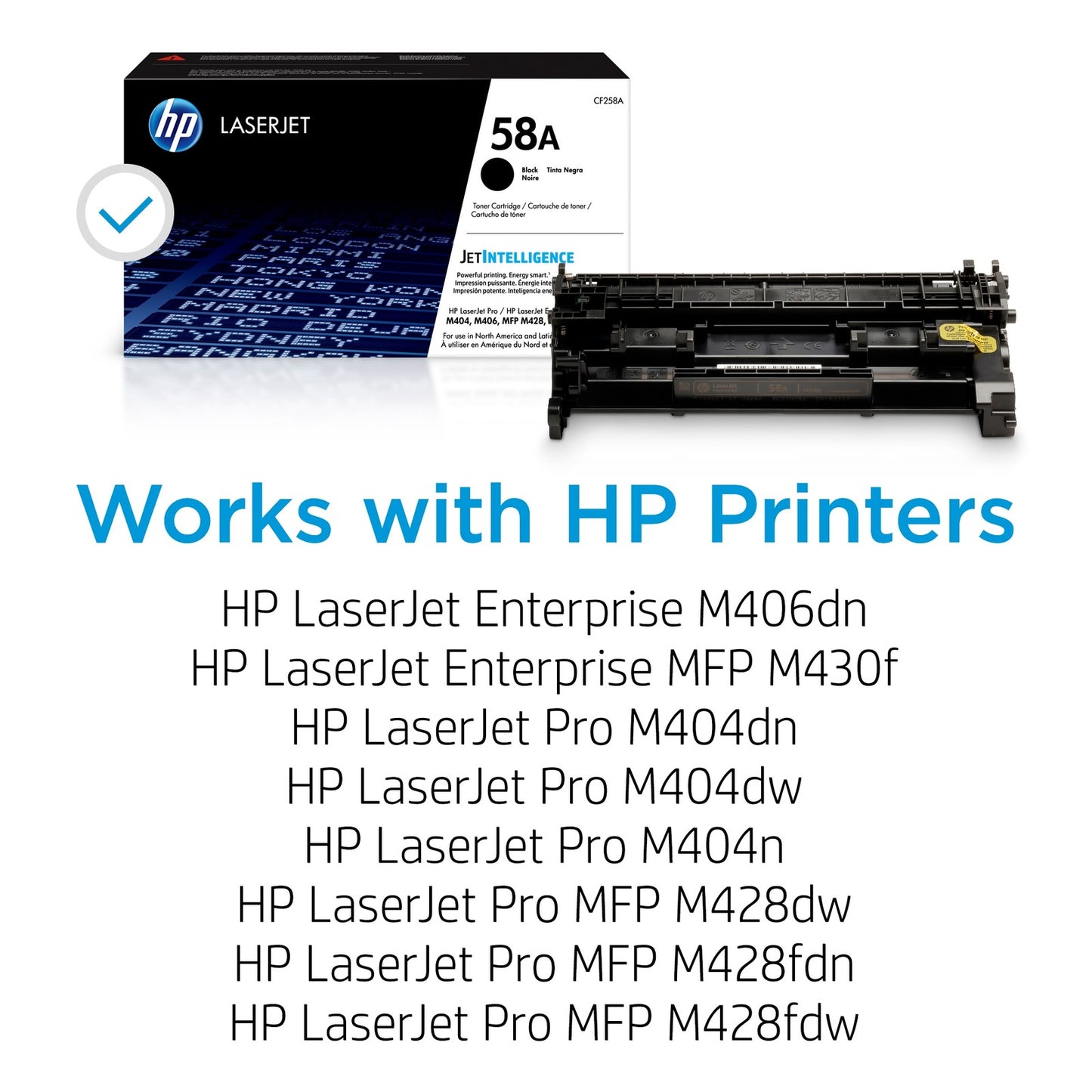 HP 58A Black Original LaserJet Toner Cartridge, ~3,000 pages, CF258A