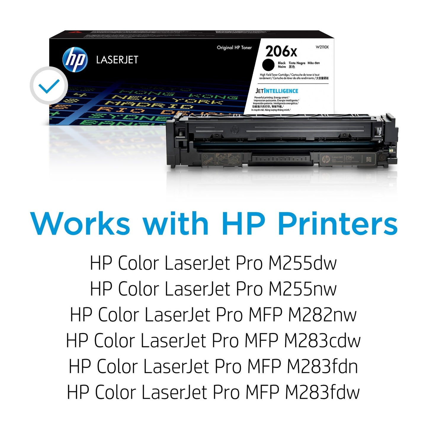 HP 206X High Yield Black Original LaserJet Toner Cartridge, ~3150 pages, W2110X