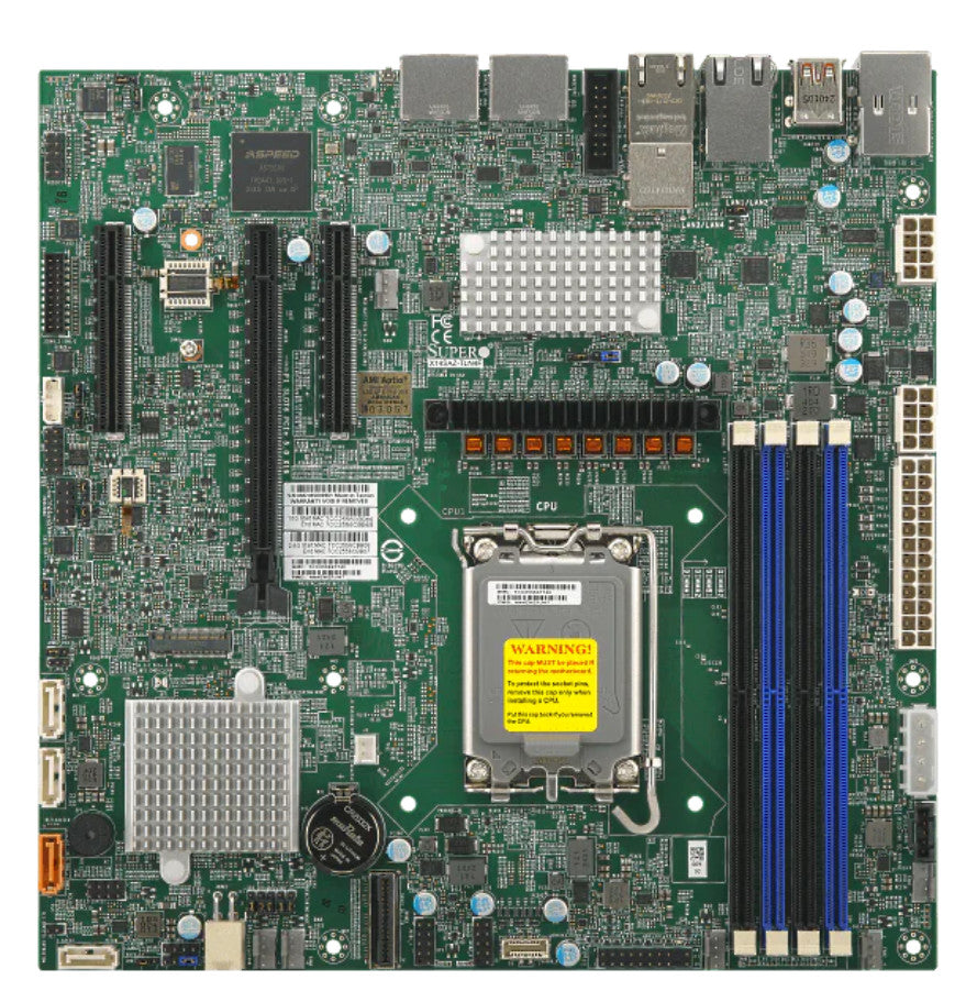 SuperMicro X14SAZ-TLN4F Motherboard - Embedded,uATX,ARL-S,UP, PCH W880,Quad LAN